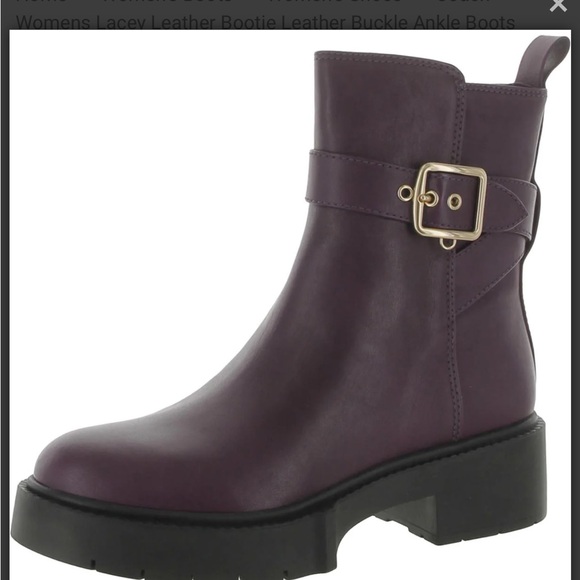 COACH
LACEY LEATHER BOOTIE LEATHER BUCKLE ANKLE BOOTS size 7.5 - Picture 1 of 11